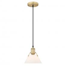  3306-S BCB-OP - Orwell 7.5" Wide Small Pendant in Brushed Champagne Bronze with Opal Glass